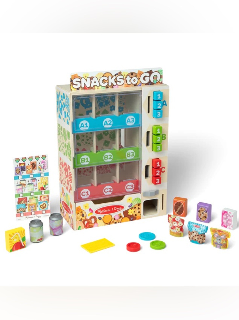 Melissa & Doug Sort, Stock, Select Wooden Vending Machine Play Set